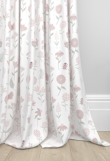 Floral Whimsy, Blush - Made to Measure Curtains